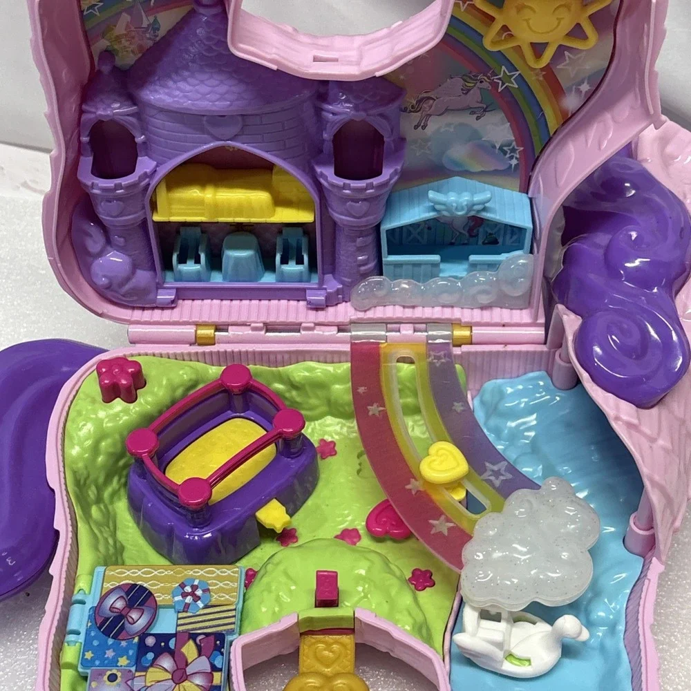 Polly Pocket Unicorn Party Large Compact Playset Micro Polly and Accessories